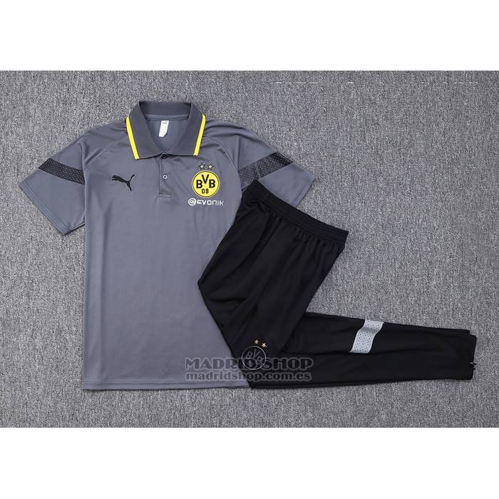 Conjunto Polo del Borussia Dortmund 2023-2024 Gris